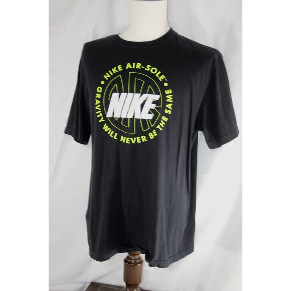 Nike Men's XL Black Air-Sole Gravity Will Never Be the Same Tee Shirt - Picture 2 of 4